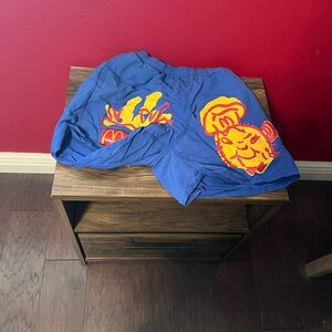 Cactus Jack by Travis Scott Blue and Yellow Athletic Shorts